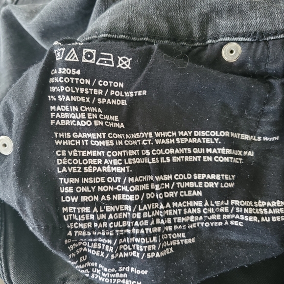 Womens Black Super High Rise Skinny Jeans - Picture 4 of 4